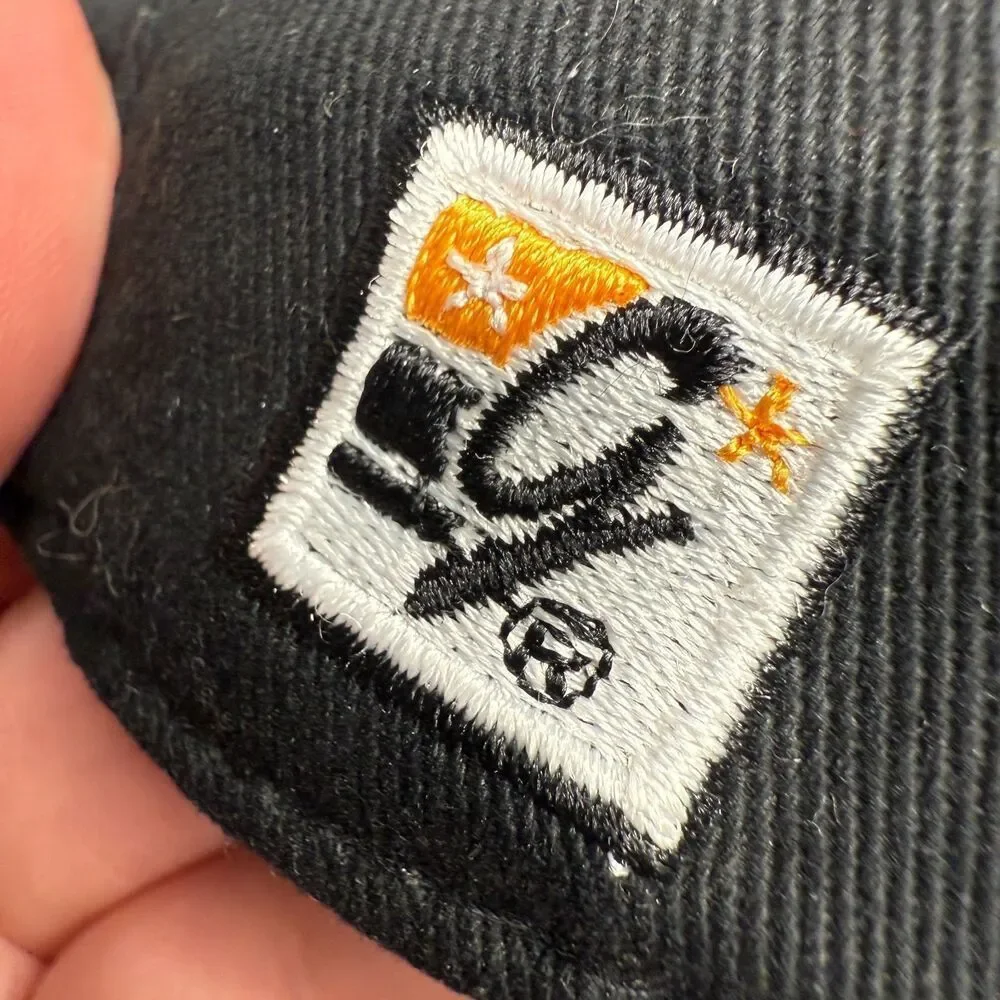 Iowa Hawkeyes Hat Cap Black Gold Strap-Back One Size 100% Cotton by The Game EUC